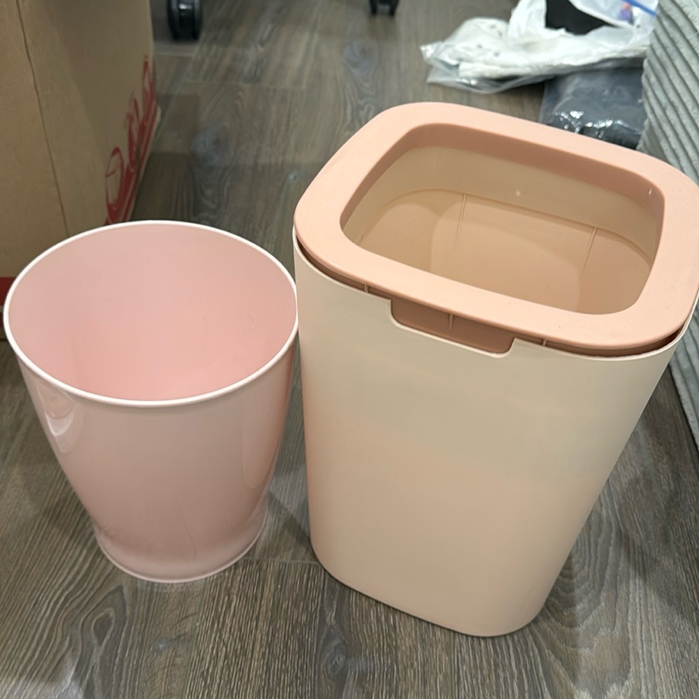 Pink Trash Bin x2